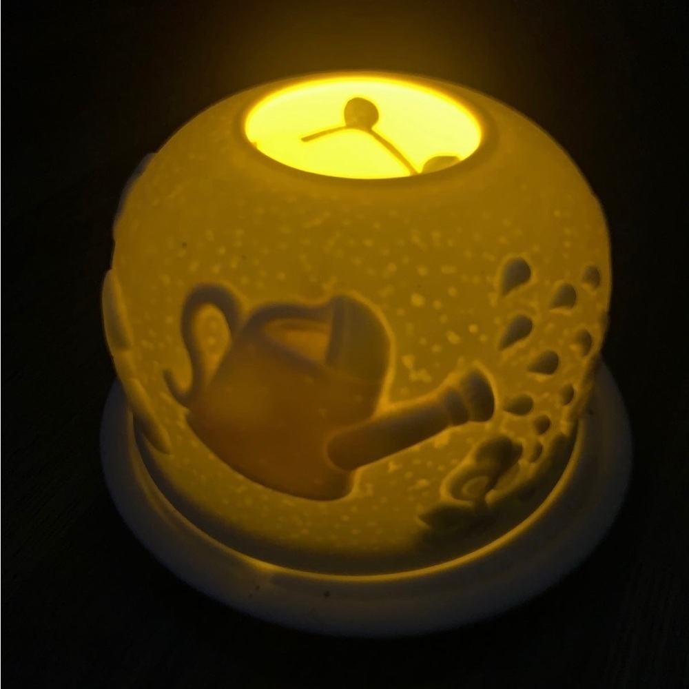 Vintage Dome Fairy Light Lithophane Porcelain Hand Painted